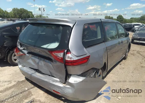 2015 Toyota Sienna L 7 Passenger из США, поврежденный, VIN 5TDZK3DC1FS587595
